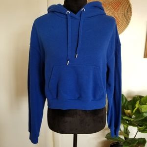 H&M Divided Blue Cropped Sweatshirt Hoodie